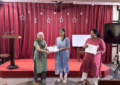 Valedictory of soft skills workshop in association with Toast masters, conducted by Ms. Sapna Shenoy