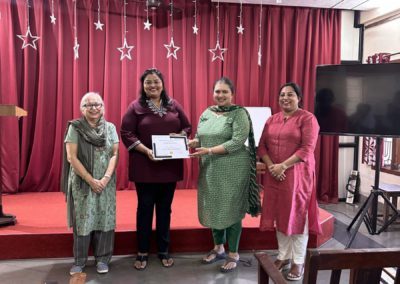 Valedictory of soft skills workshop in association with Toast masters, conducted by Ms. Sapna Shenoy