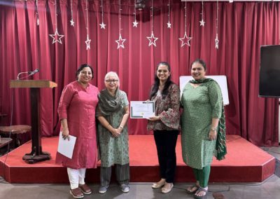 Valedictory of soft skills workshop in association with Toast masters, conducted by Ms. Sapna Shenoy