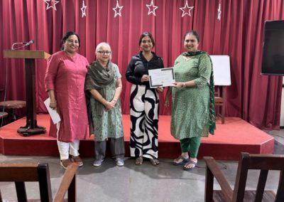 Valedictory of soft skills workshop in association with Toast masters, conducted by Ms. Sapna Shenoy