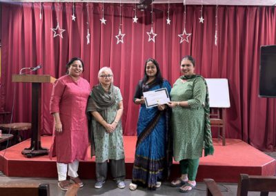 Valedictory of soft skills workshop in association with Toast masters, conducted by Ms. Sapna Shenoy
